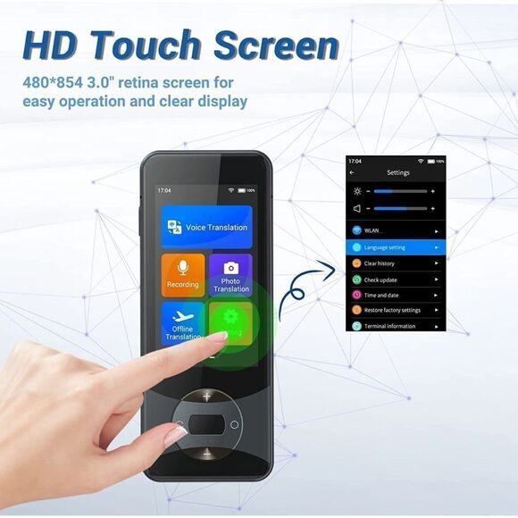 NIB Anfier Language Translator Device 2022 127 Languages AI Voice Translator - Picture 3 of 6